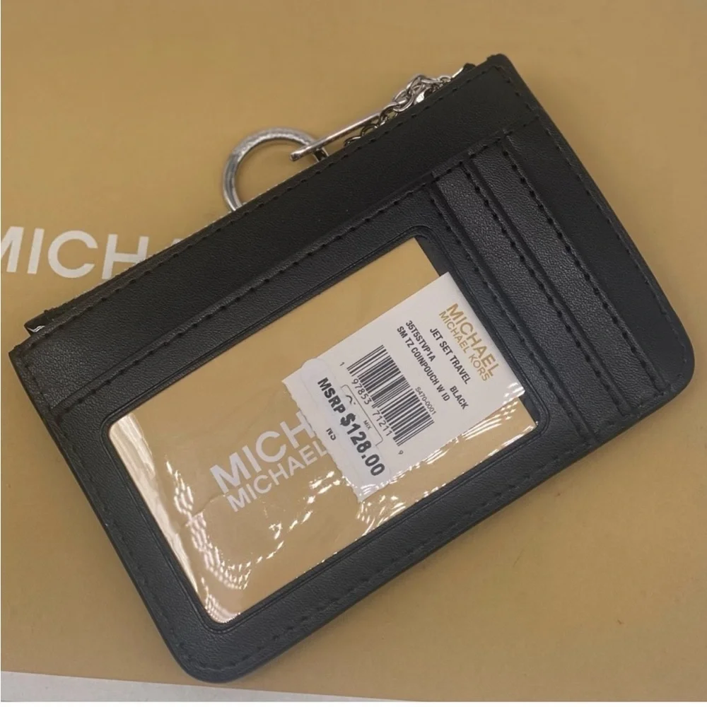 Michael Kors Quilted Coinpouch Small Wallet Black
